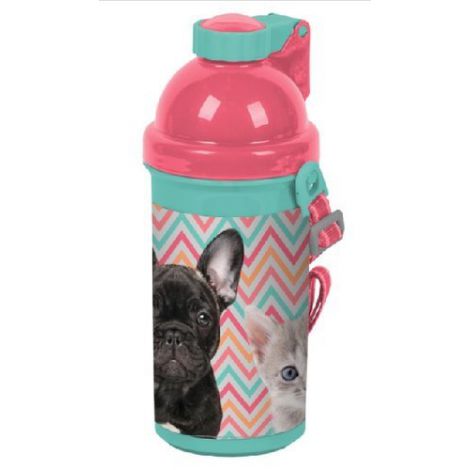 Bidon Paso Studio Pets Kot różowy, 500ml - 2